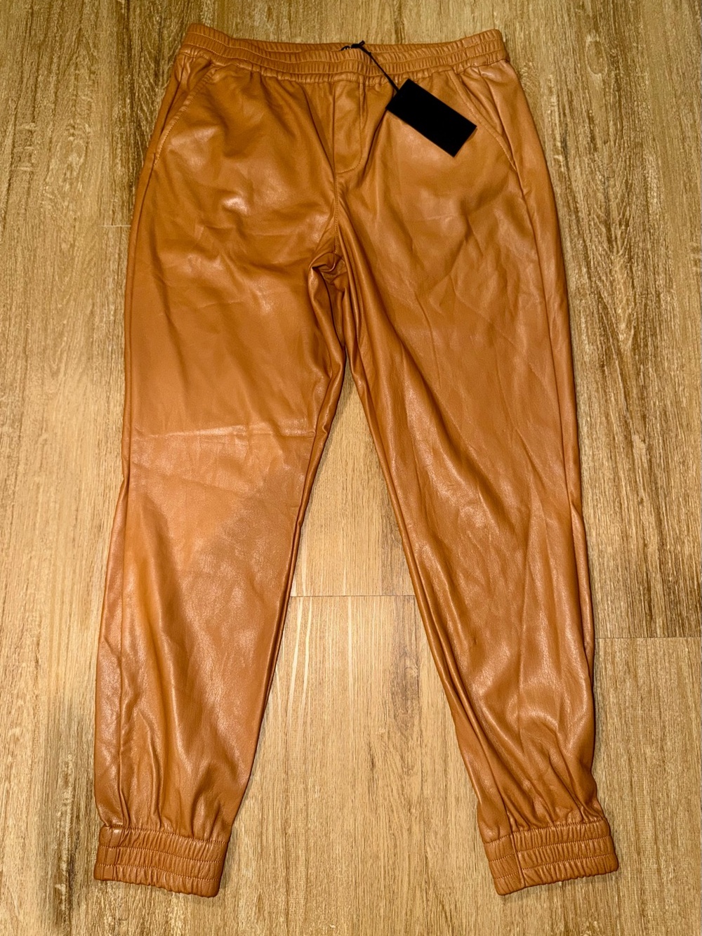 Dear John | Dear John Tan Faux Leather Joggers